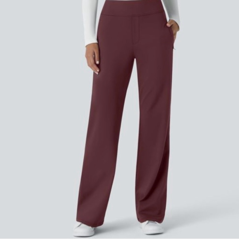 HALARA Maroon Relaxed Pants